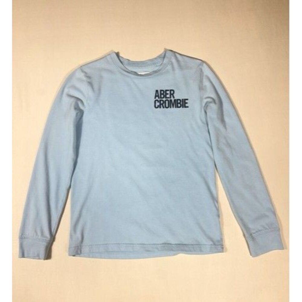 Abercrombie Kids Blue Long Sleeve Logo Graphic Crew Neck T-Shirt 11-12Y